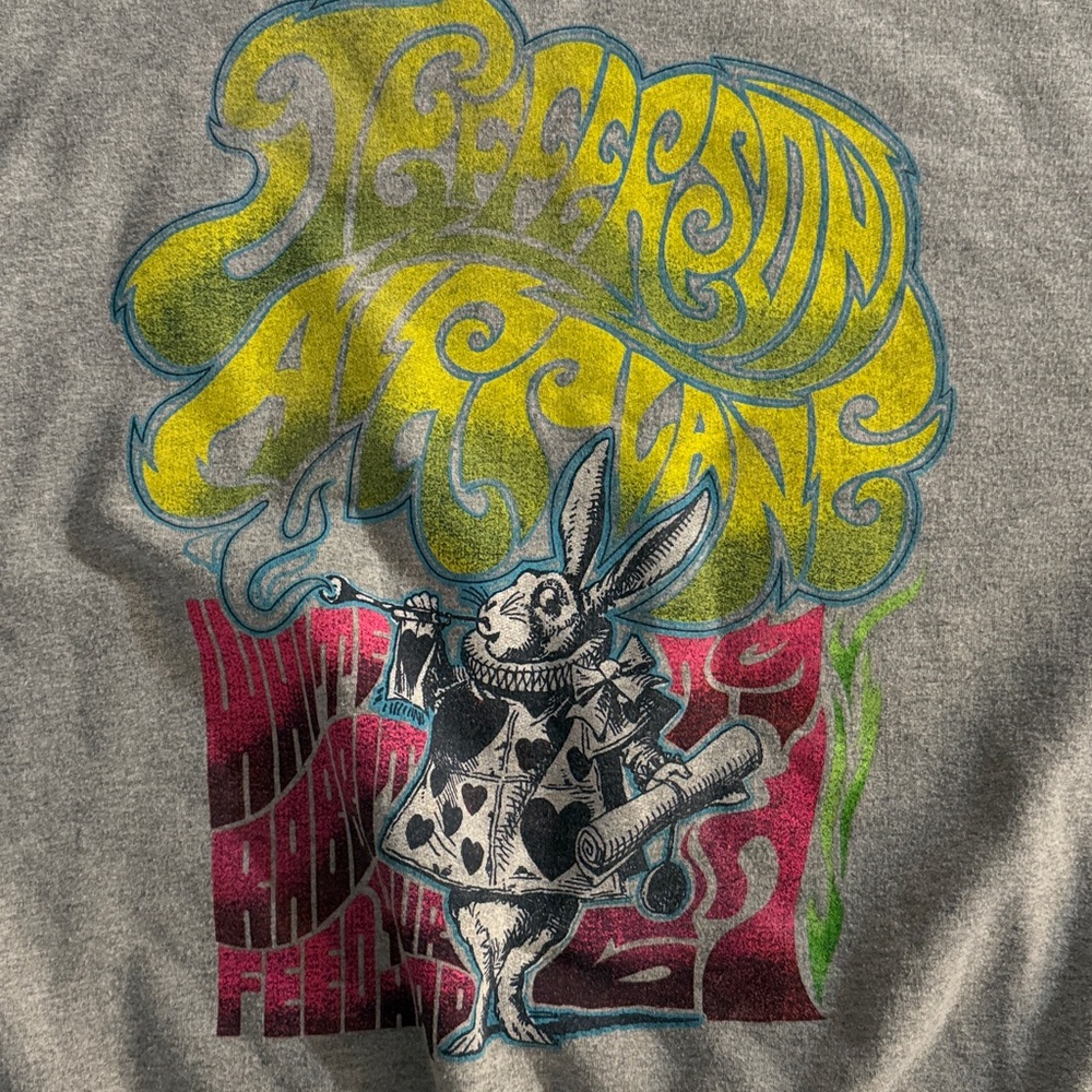 Urban Outfitters Jefferson Airplane oversized gray crewneck sweatshirt - Picture 2 of 6
